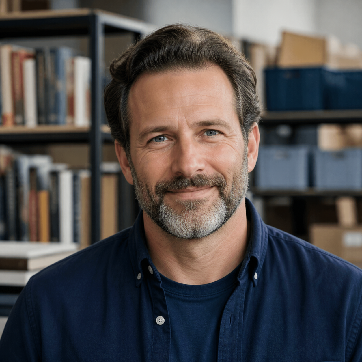 AI-generated portrait representing fictional seller Daniel Brooks
